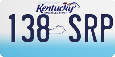 KY license plate 138SRP