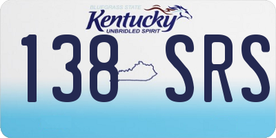 KY license plate 138SRS