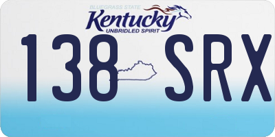 KY license plate 138SRX