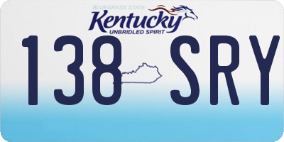 KY license plate 138SRY