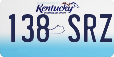 KY license plate 138SRZ