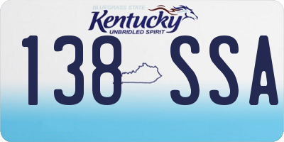 KY license plate 138SSA