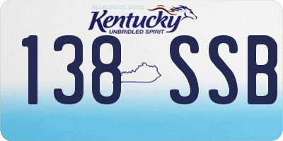 KY license plate 138SSB