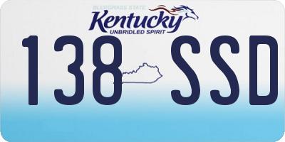 KY license plate 138SSD
