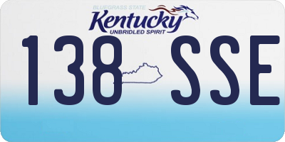KY license plate 138SSE