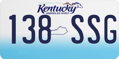 KY license plate 138SSG