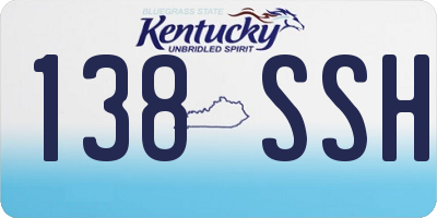 KY license plate 138SSH