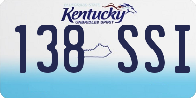 KY license plate 138SSI