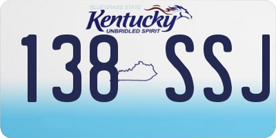 KY license plate 138SSJ
