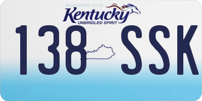 KY license plate 138SSK