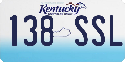 KY license plate 138SSL