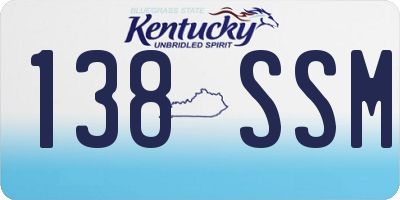 KY license plate 138SSM