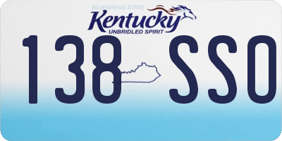KY license plate 138SSO