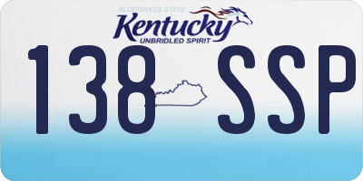 KY license plate 138SSP