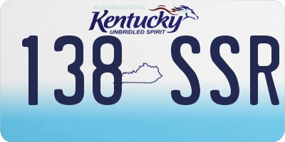 KY license plate 138SSR