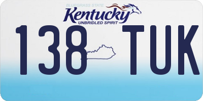 KY license plate 138TUK