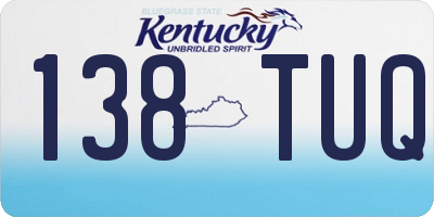 KY license plate 138TUQ
