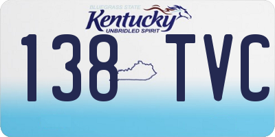 KY license plate 138TVC