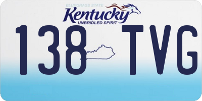 KY license plate 138TVG