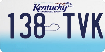 KY license plate 138TVK