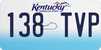 KY license plate 138TVP