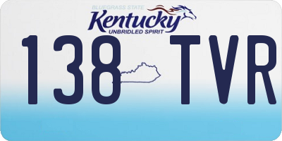 KY license plate 138TVR