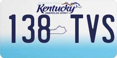 KY license plate 138TVS