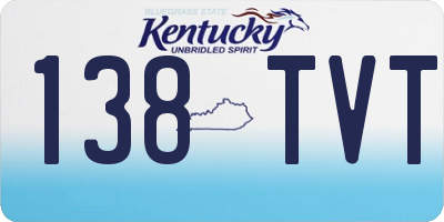 KY license plate 138TVT