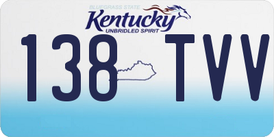 KY license plate 138TVV