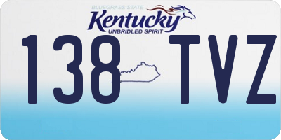 KY license plate 138TVZ