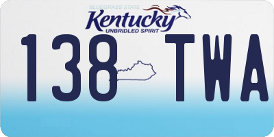 KY license plate 138TWA