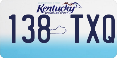 KY license plate 138TXQ
