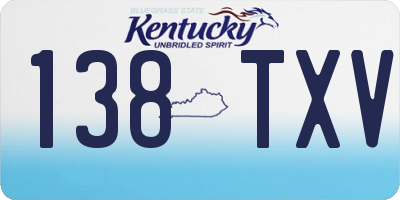 KY license plate 138TXV