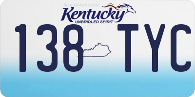 KY license plate 138TYC