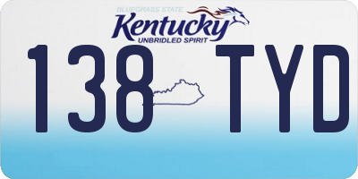 KY license plate 138TYD