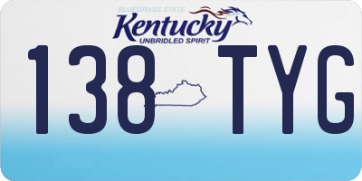 KY license plate 138TYG