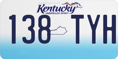 KY license plate 138TYH