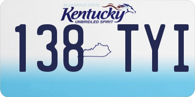 KY license plate 138TYI