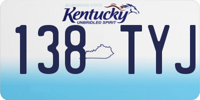 KY license plate 138TYJ