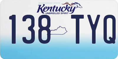 KY license plate 138TYQ