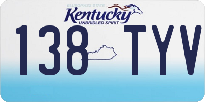 KY license plate 138TYV