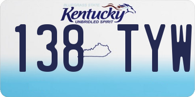KY license plate 138TYW