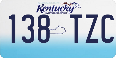 KY license plate 138TZC