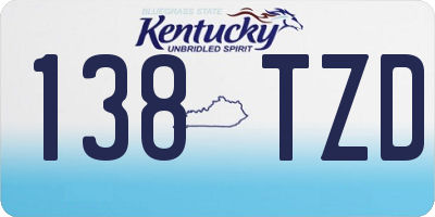 KY license plate 138TZD