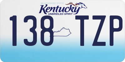 KY license plate 138TZP