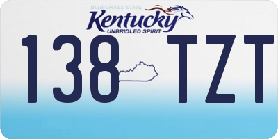 KY license plate 138TZT