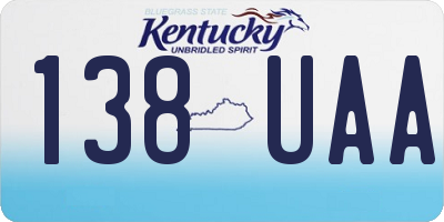 KY license plate 138UAA