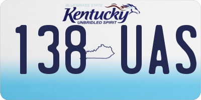 KY license plate 138UAS