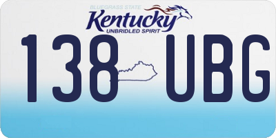 KY license plate 138UBG