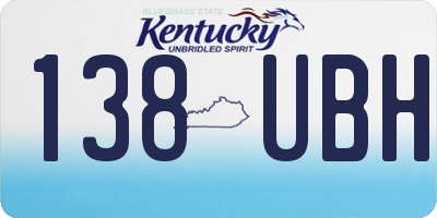 KY license plate 138UBH